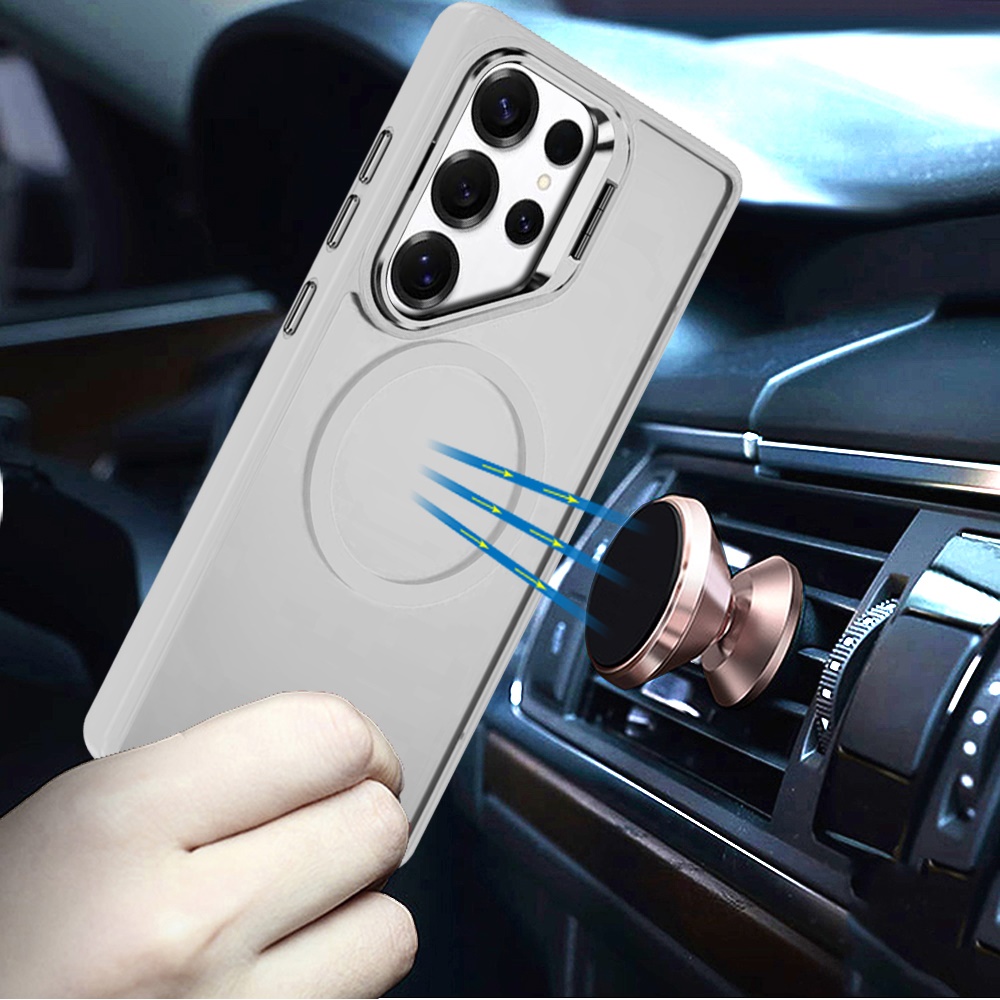 For Samsung Galaxy S25 Ultra Rugged MagSafe Compatible Camera Stand Case Cover - Imagen 46 de 50