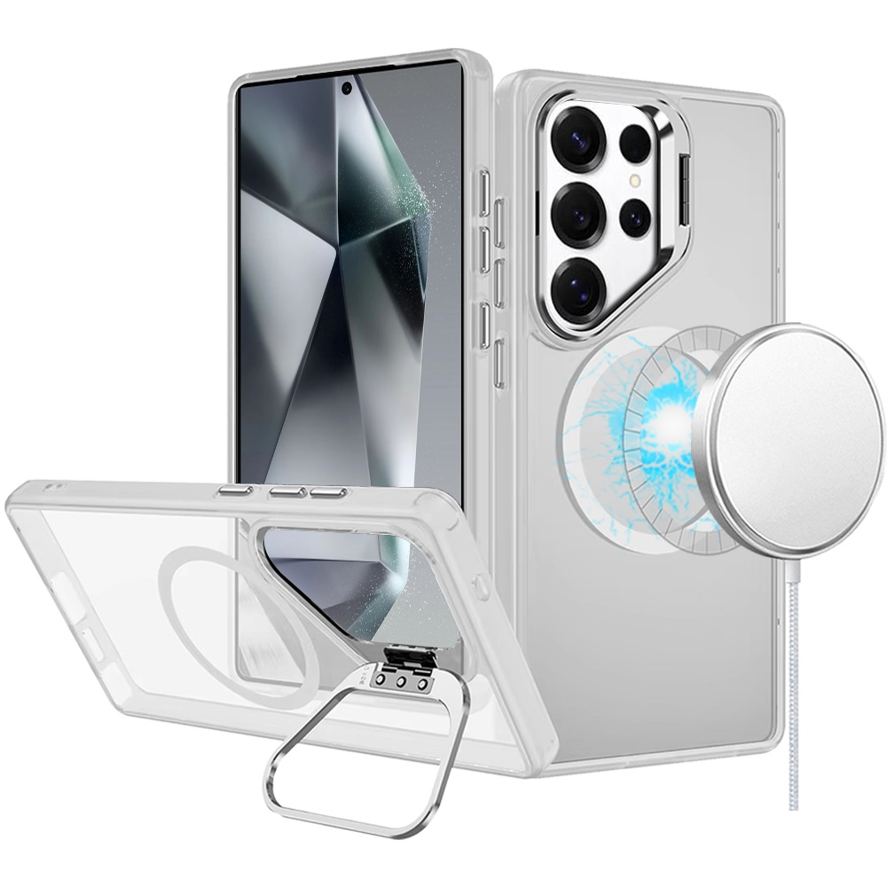 For Samsung Galaxy S25 Ultra Rugged MagSafe Compatible Camera Stand Case Cover - Imagen 44 de 50
