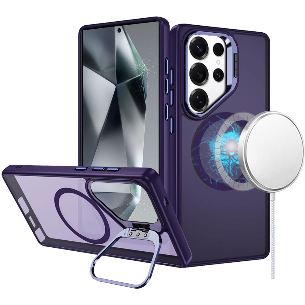 For Samsung Galaxy S25 Ultra Rugged MagSafe Compatible Camera Stand Case Cover - Imagen 23 de 50