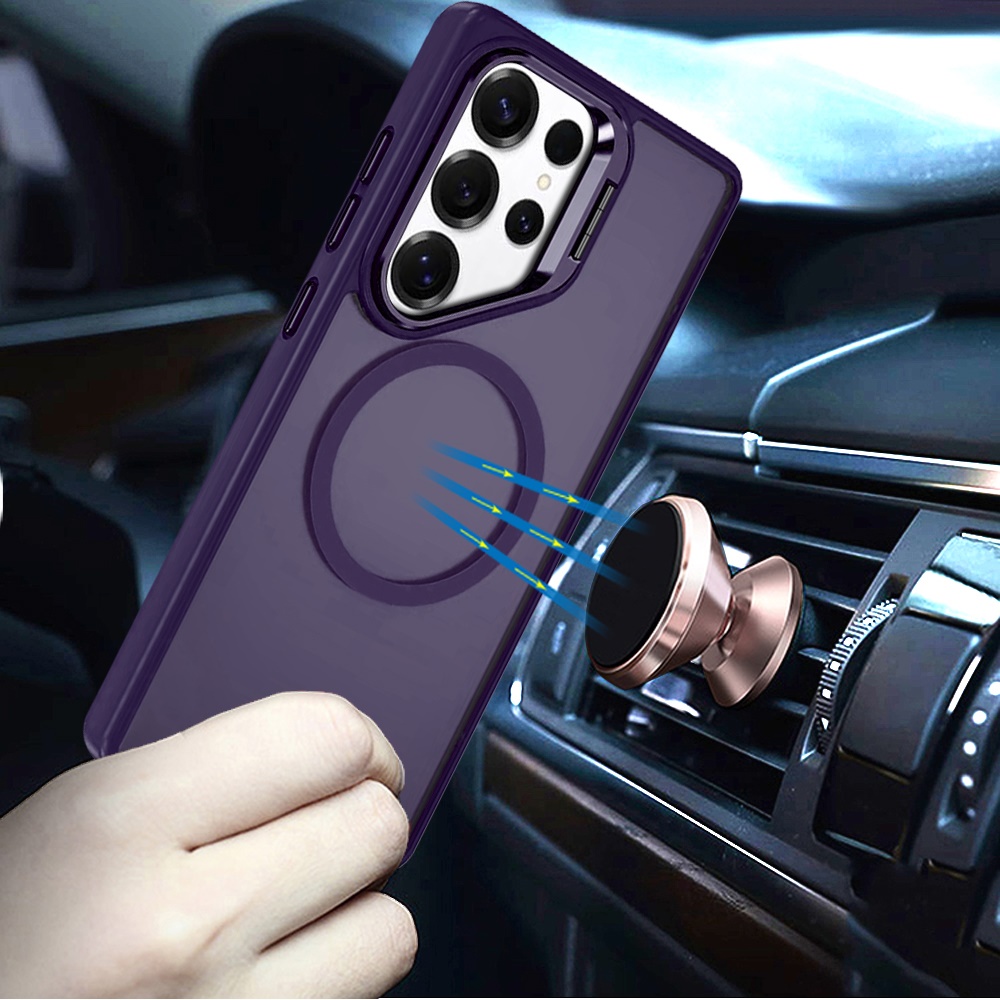 For Samsung Galaxy S25 Ultra Rugged MagSafe Compatible Camera Stand Case Cover - Imagen 25 de 50