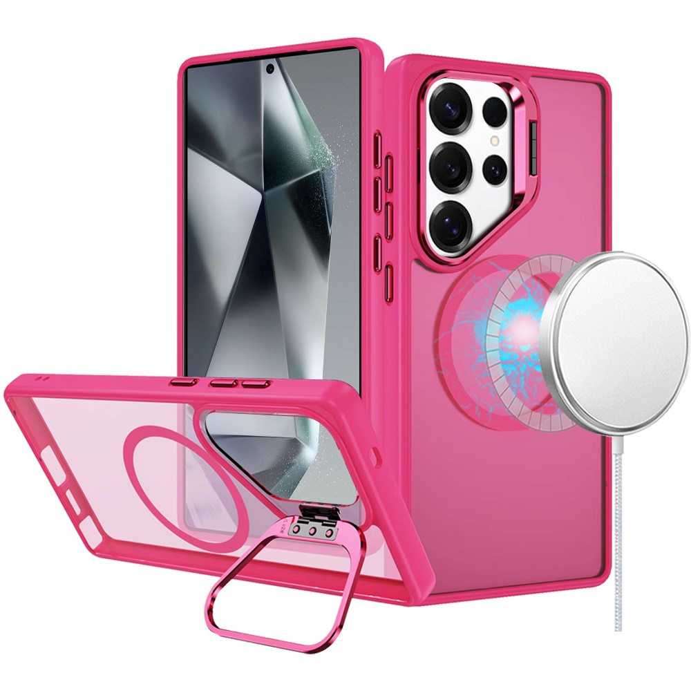 For Samsung Galaxy S25 Ultra Rugged MagSafe Compatible Camera Stand Case Cover - Imagen 30 de 50