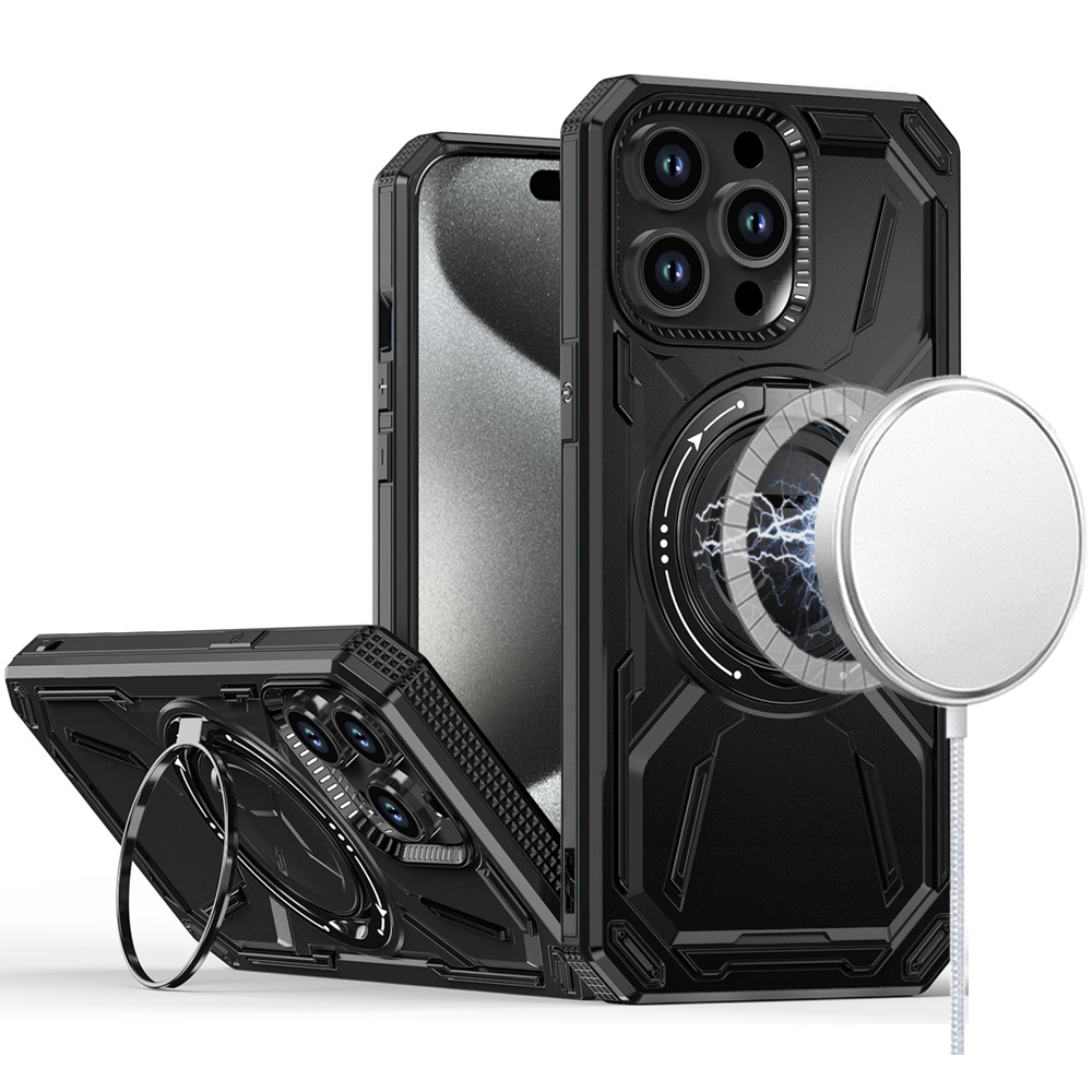 For Samsung Galaxy S25 Ultra Compatible w/ MagSafe Ring stand Hybrid Case Cover - Picture 14 of 55