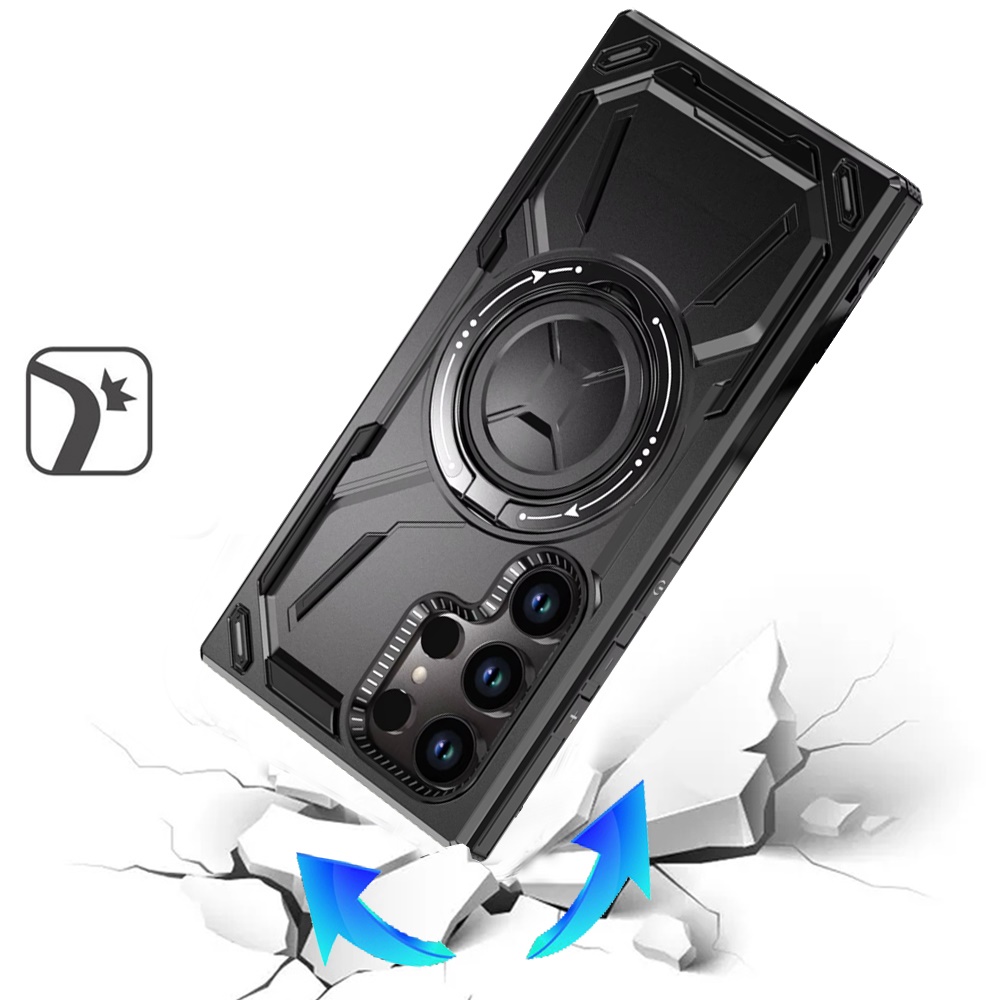 For Samsung Galaxy S25 Ultra Compatible w/ MagSafe Ring stand Hybrid Case Cover - Picture 12 of 55
