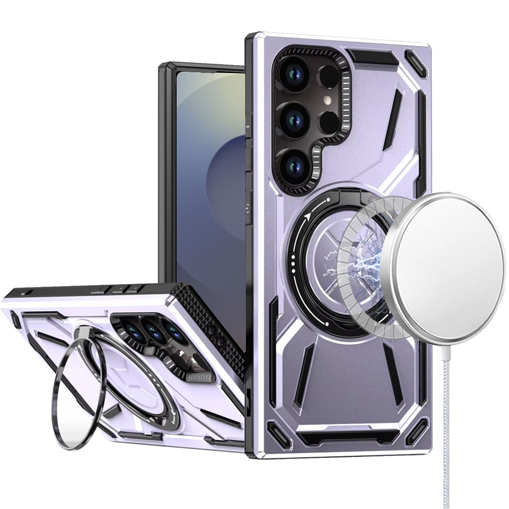 For Samsung Galaxy S25 Ultra Compatible w/ MagSafe Ring stand Hybrid Case Cover - Picture 47 of 55