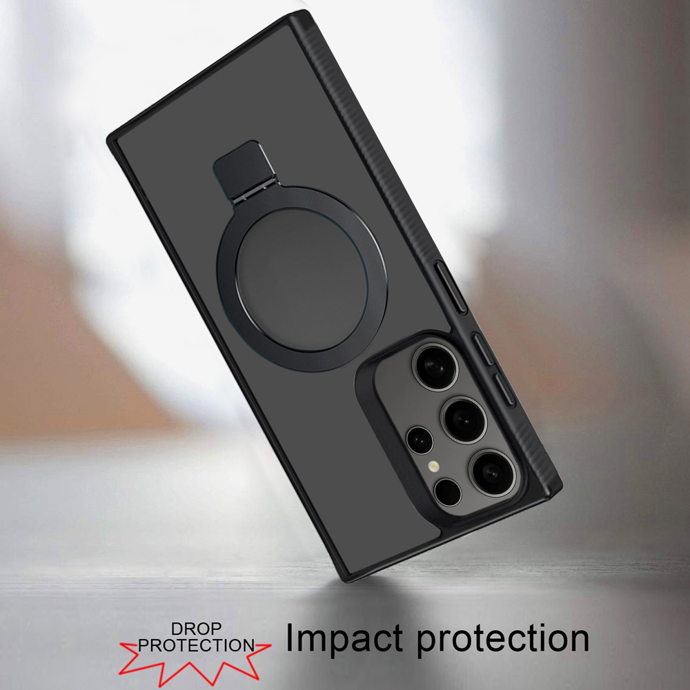 For Samsung Galaxy S25 Ultra Compatible w/ MagSafe Ring Kickstand Case Cover - Picture 14 of 54