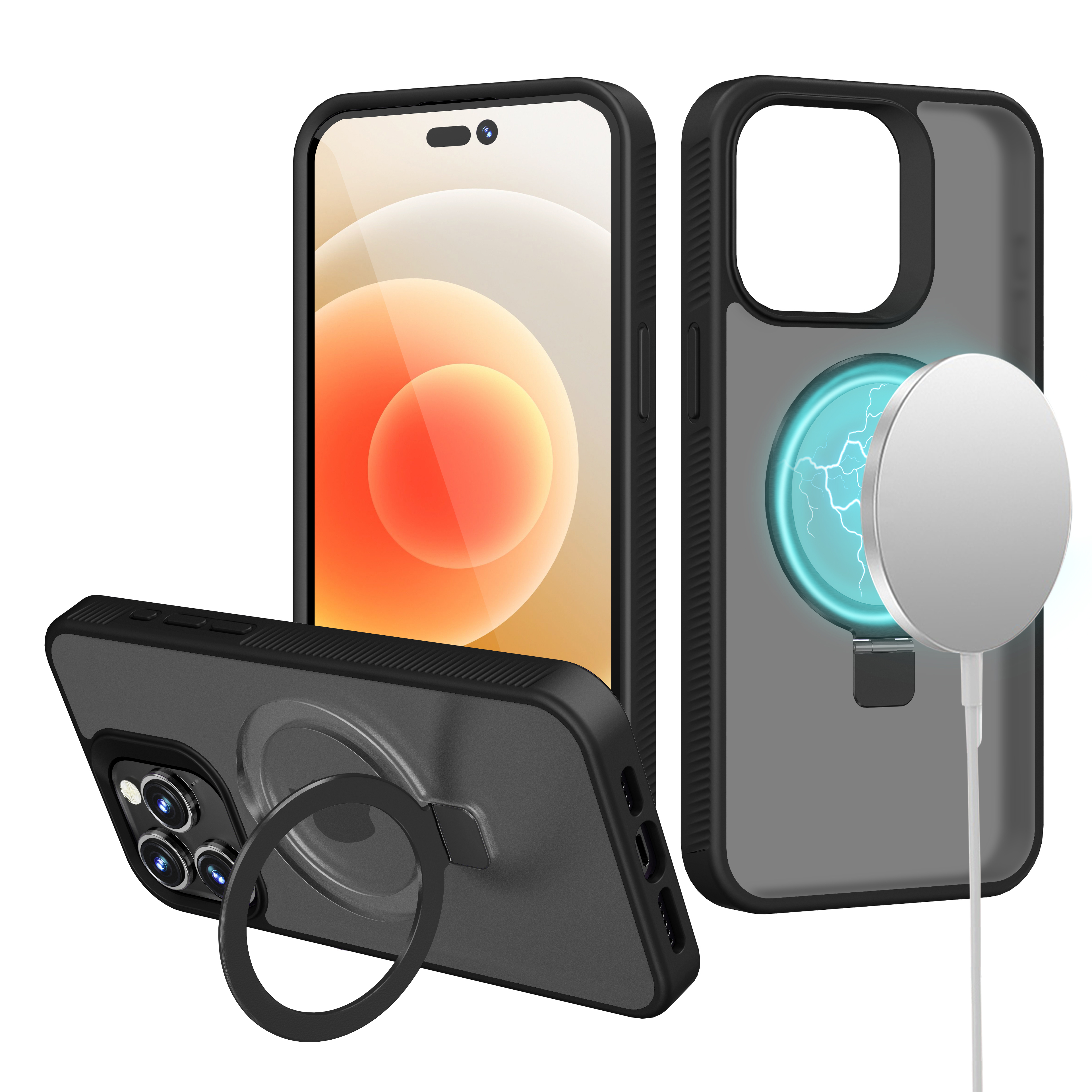 For Samsung Galaxy S25 Ultra Compatible w/ MagSafe Ring Kickstand Case Cover - Picture 16 of 54