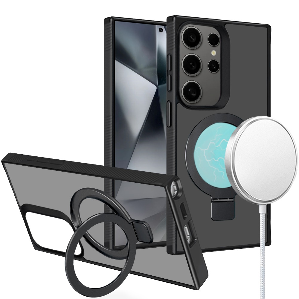 For Samsung Galaxy S25 Ultra Compatible w/ MagSafe Ring Kickstand Case Cover - Picture 13 of 54