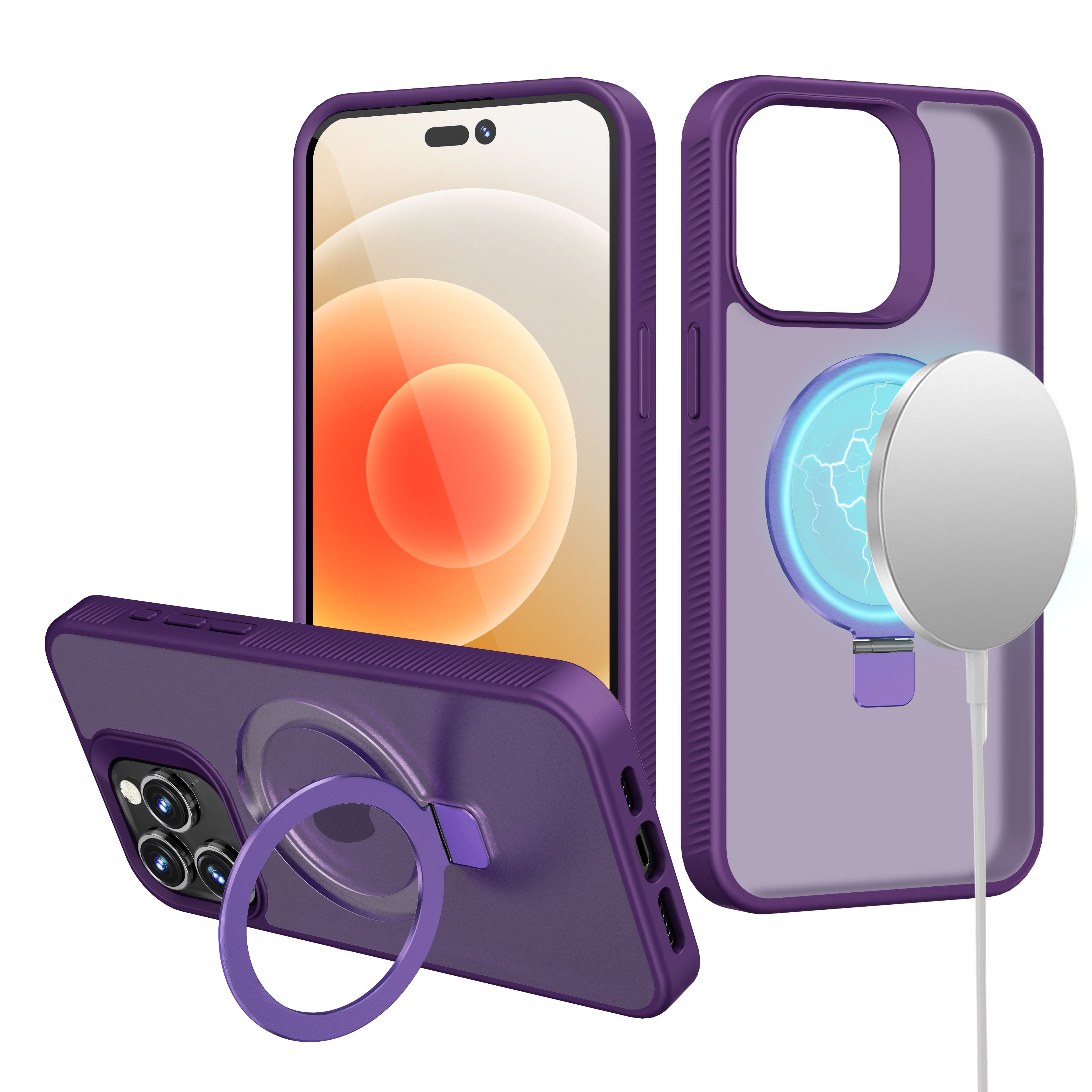For Samsung Galaxy S25 Ultra Compatible w/ MagSafe Ring Kickstand Case Cover - Picture 54 of 54