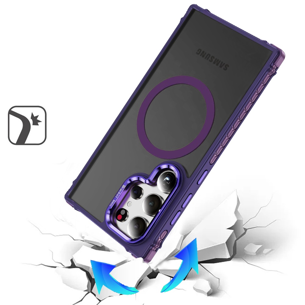 For Samsung Galaxy S25 Ultra Camera Stand, Compatible MagSafe Color Case Cover - Foto 33 di 53