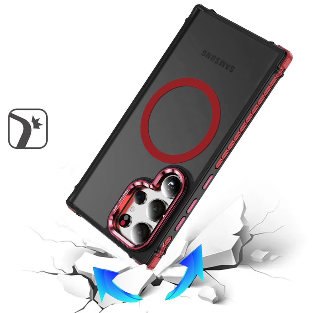 For Samsung Galaxy S25 Ultra Camera Stand, Compatible MagSafe Color Case Cover - Foto 44 di 53