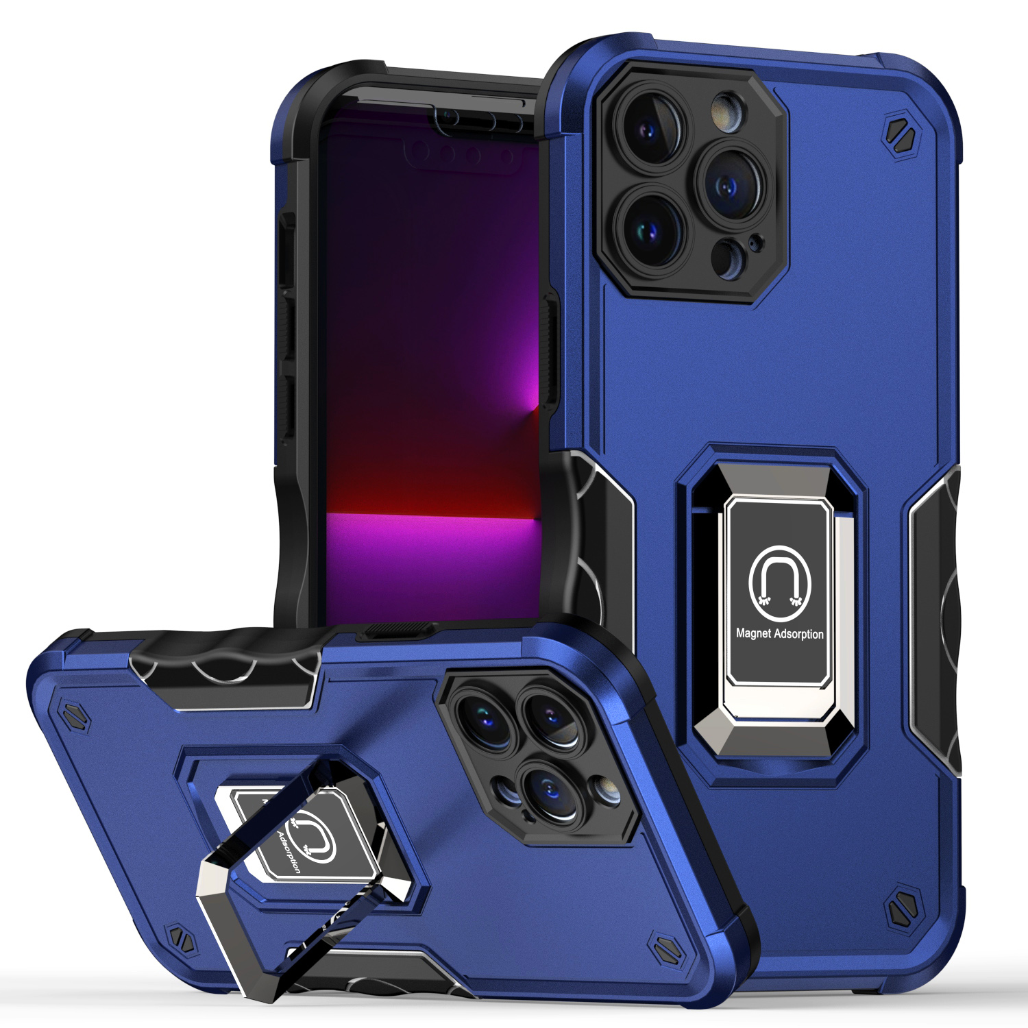For Samsung Galaxy S25 Ultra Hybrid Magnetic Ring Holder Stand Rugged Case Cover - Picture 26 of 91