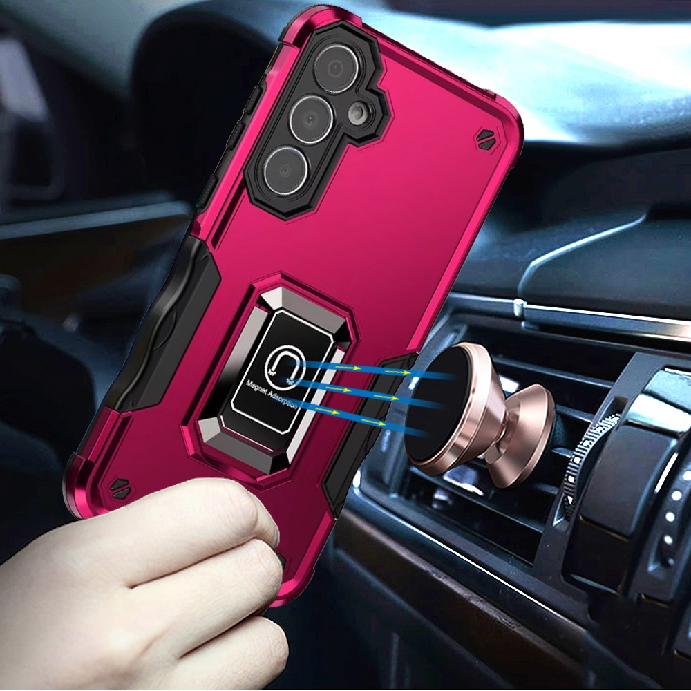 For Samsung Galaxy S25 Ultra Hybrid Magnetic Ring Holder Stand Rugged Case Cover - Picture 74 of 91