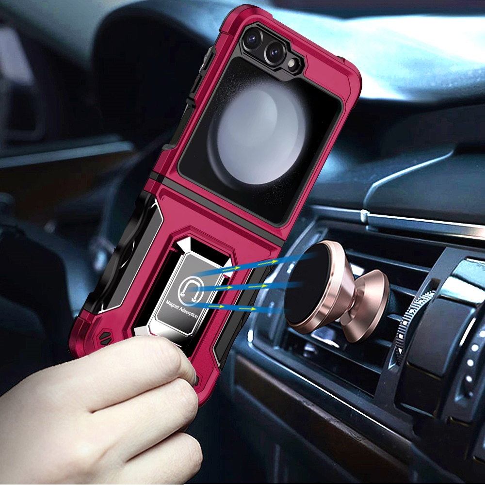 For Samsung Galaxy S25 Ultra Hybrid Magnetic Ring Holder Stand Rugged Case Cover - Picture 76 of 91