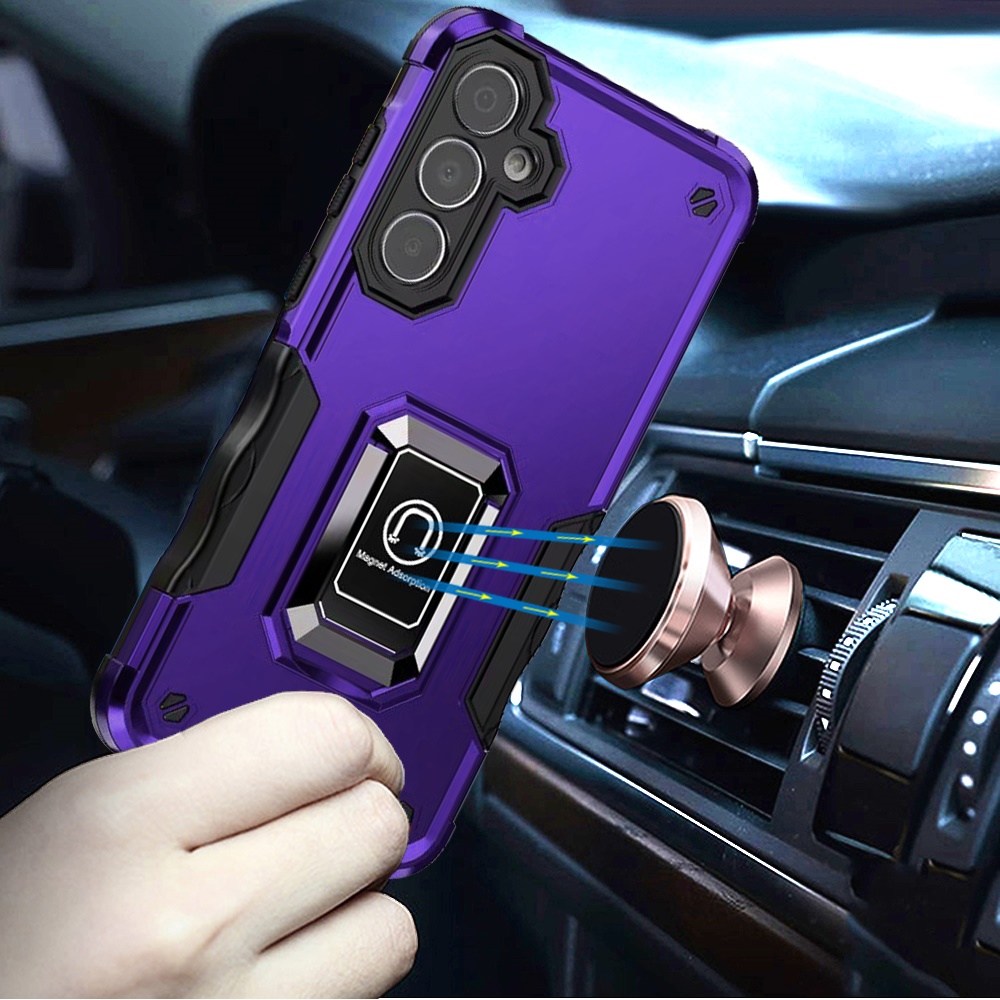 For Samsung Galaxy S25 Ultra Hybrid Magnetic Ring Holder Stand Rugged Case Cover - Picture 34 of 91