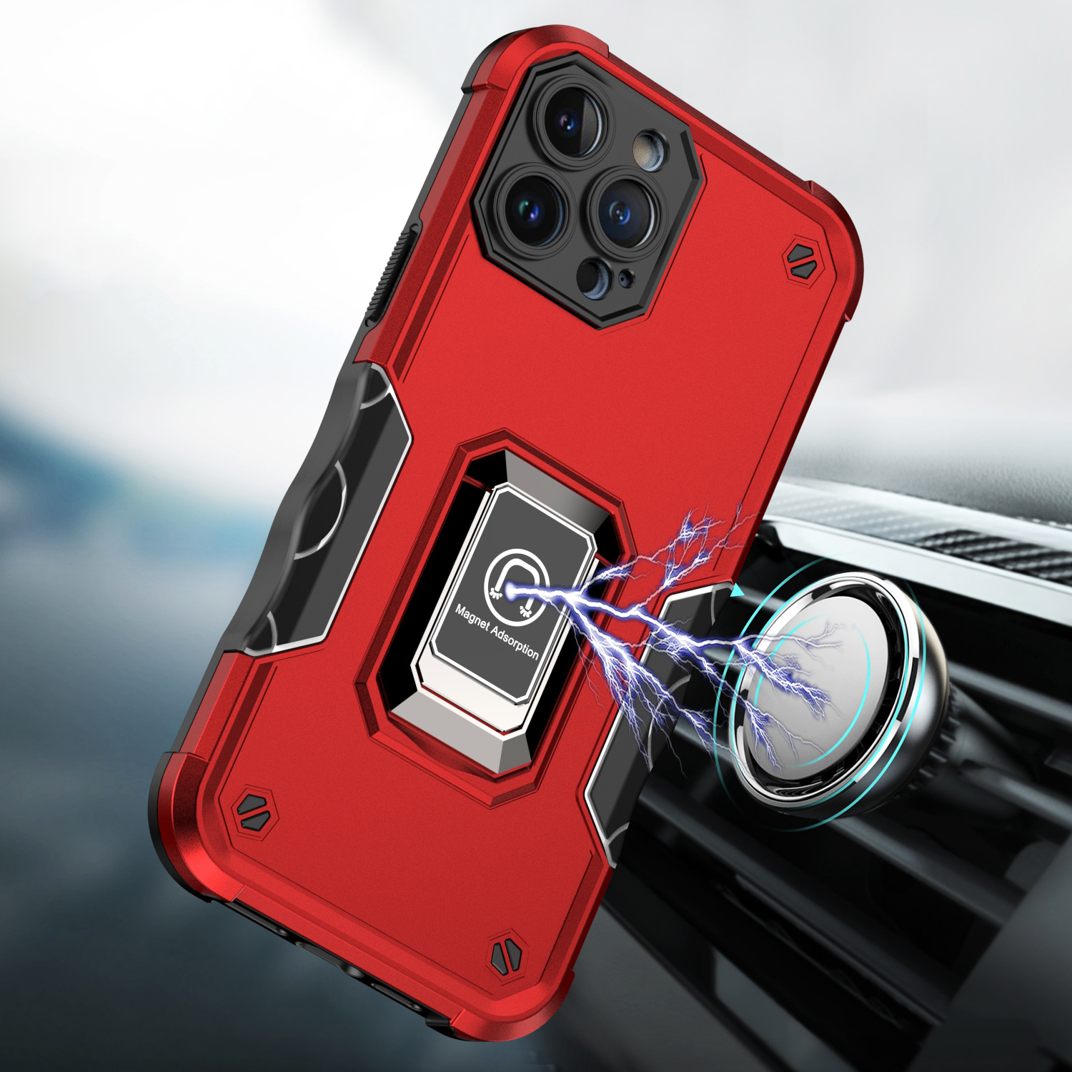 For Samsung Galaxy S25 Ultra Hybrid Magnetic Ring Holder Stand Rugged Case Cover - Picture 47 of 91