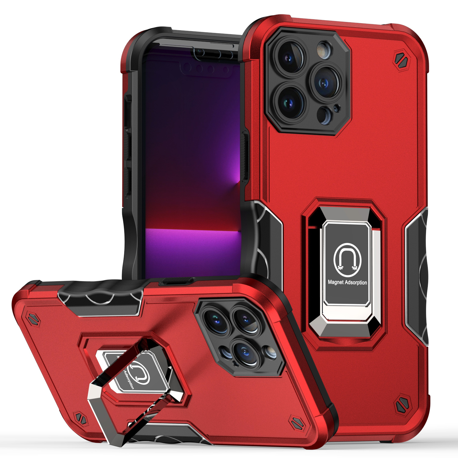 For Samsung Galaxy S25 Ultra Hybrid Magnetic Ring Holder Stand Rugged Case Cover - Picture 46 of 91