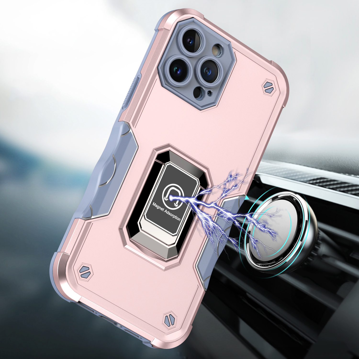 For Samsung Galaxy S25 Ultra Hybrid Magnetic Ring Holder Stand Rugged Case Cover - Picture 57 of 91