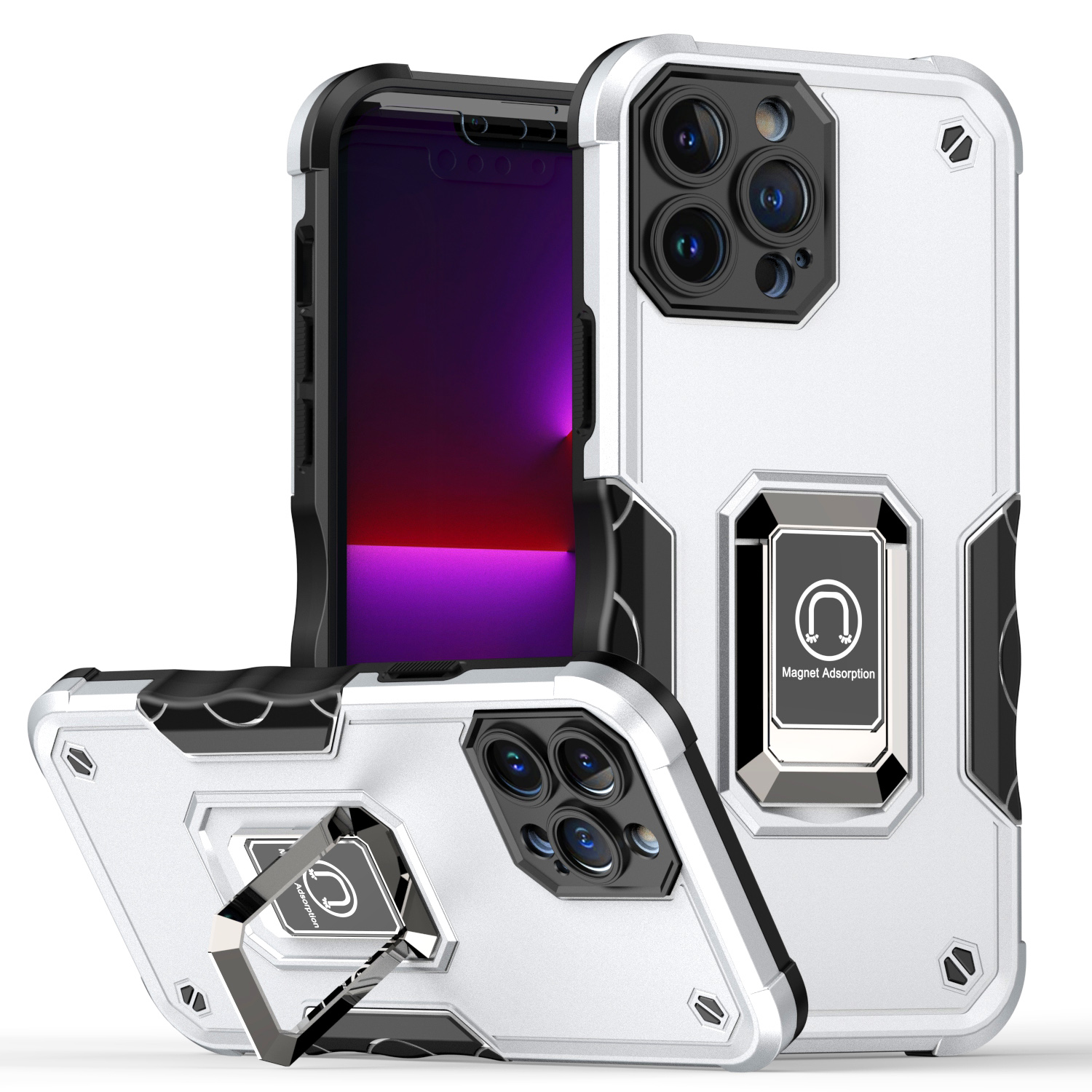 For Samsung Galaxy S25 Ultra Hybrid Magnetic Ring Holder Stand Rugged Case Cover - Picture 66 of 91
