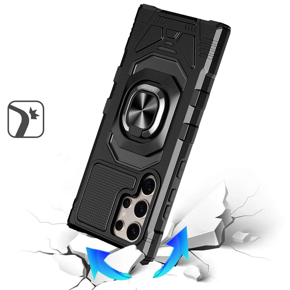 Für Samsung Galaxy S25 Ultra Hybrid Dual Layer Ring Ständer TPU Robust Case Hülle - Bild 10 von 80