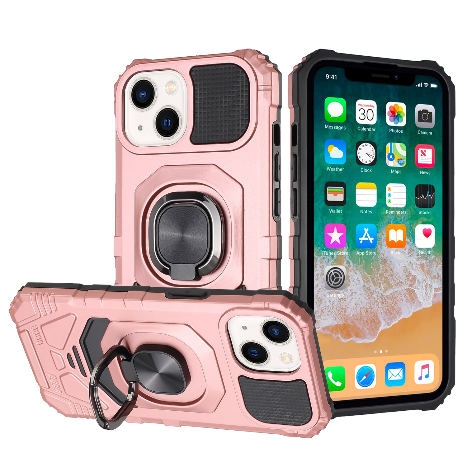 Für Samsung Galaxy S25 Ultra Hybrid Dual Layer Ring Ständer TPU Robust Case Hülle - Bild 62 von 80