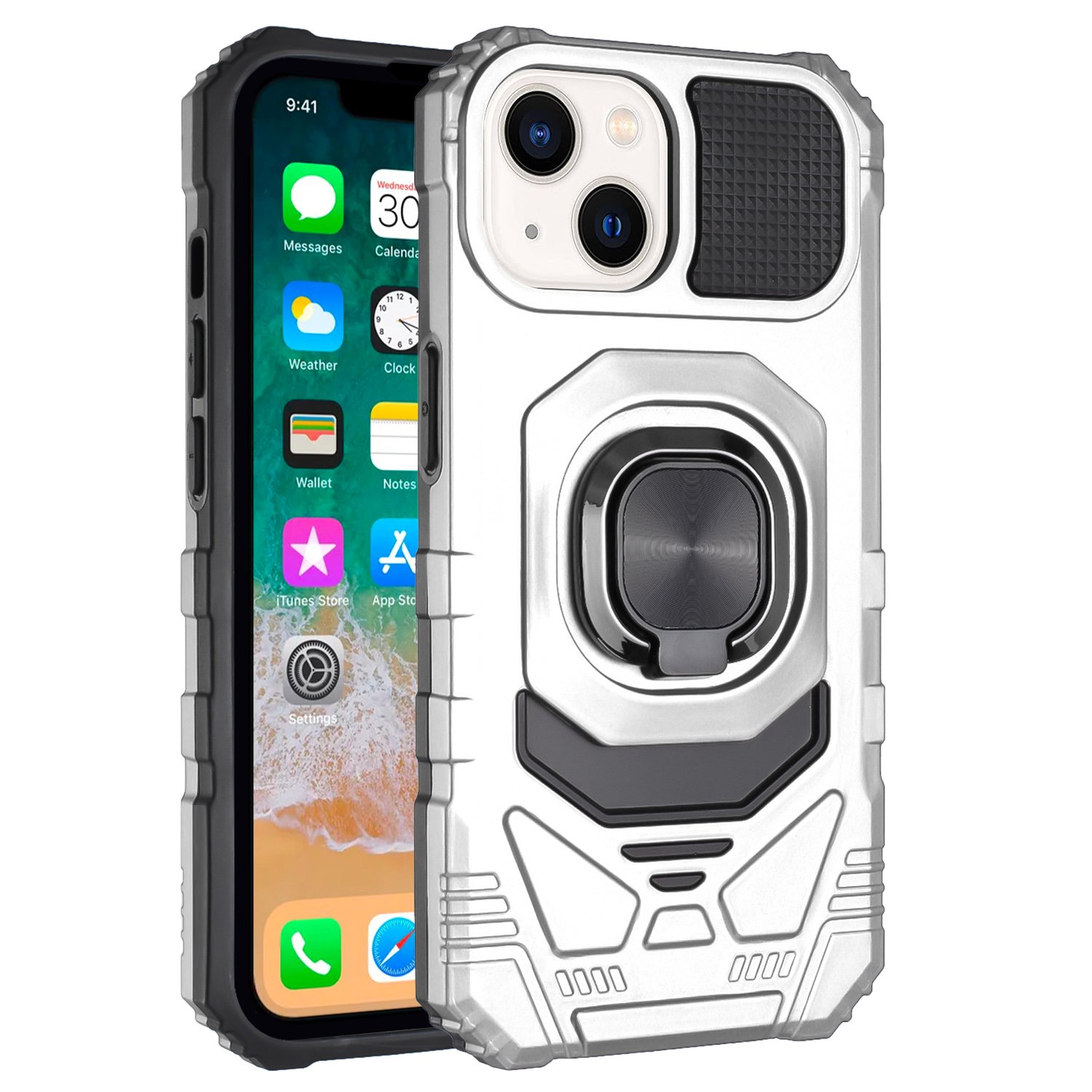 Für Samsung Galaxy S25 Ultra Hybrid Dual Layer Ring Ständer TPU Robust Case Hülle - Bild 75 von 80