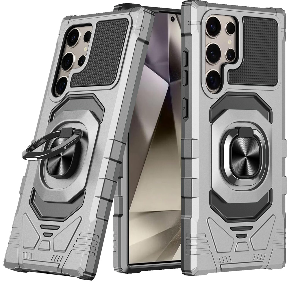 Für Samsung Galaxy S25 Ultra Hybrid Dual Layer Ring Ständer TPU Robust Case Hülle - Bild 69 von 80