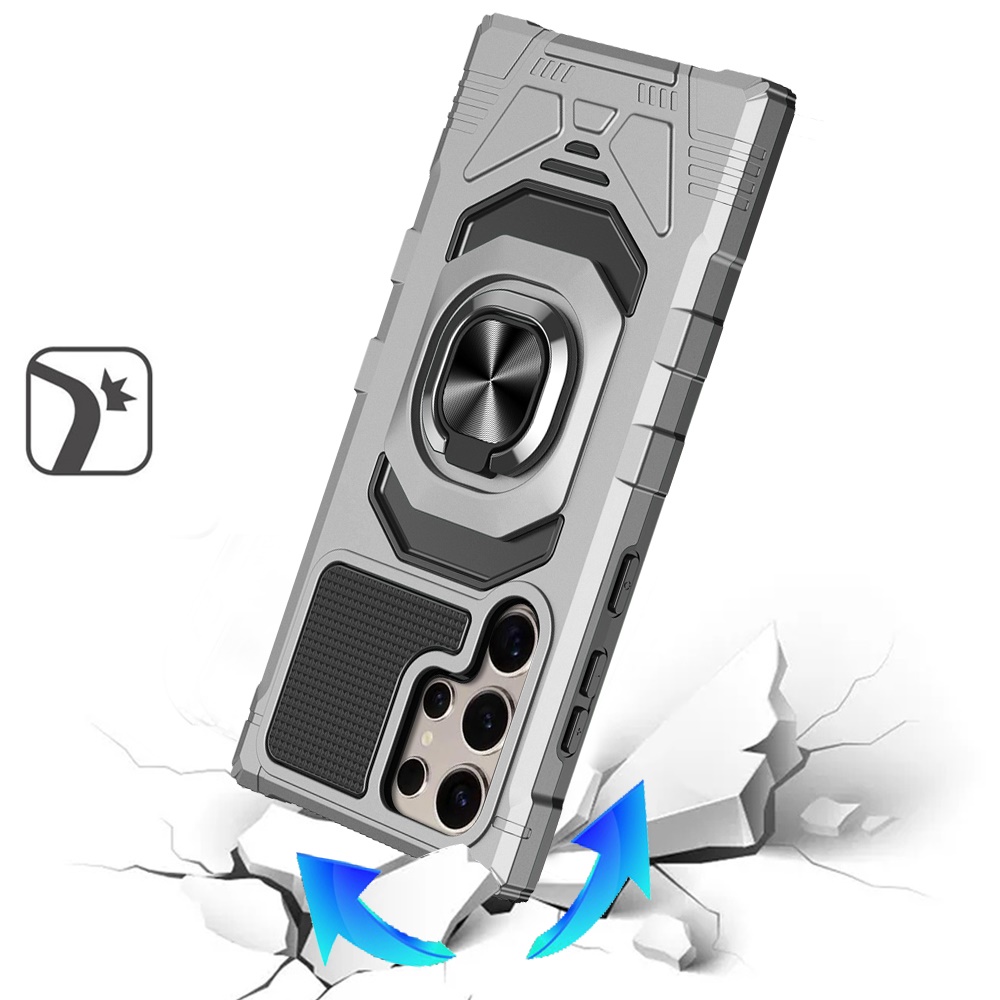 Für Samsung Galaxy S25 Ultra Hybrid Dual Layer Ring Ständer TPU Robust Case Hülle - Bild 70 von 80
