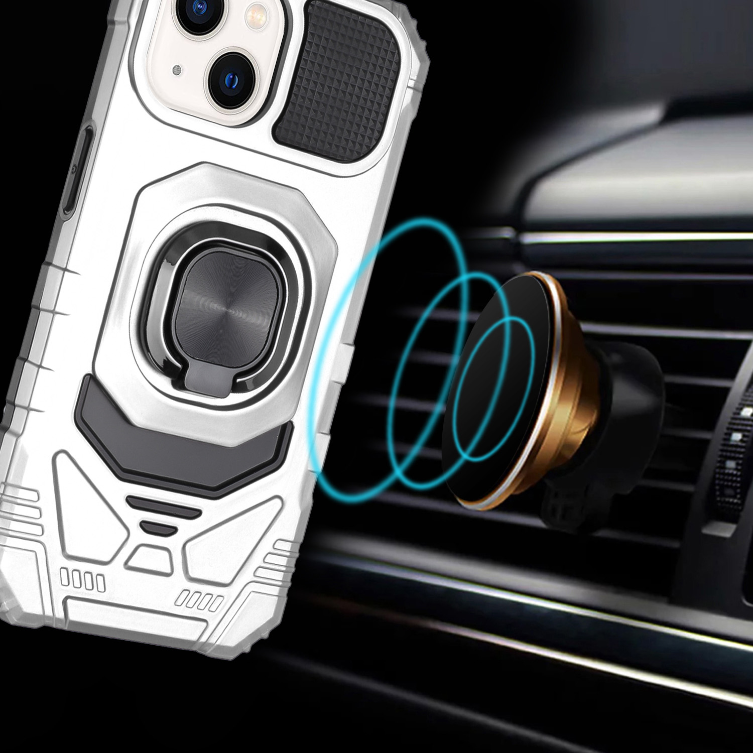 Für Samsung Galaxy S25 Ultra Hybrid Dual Layer Ring Ständer TPU Robust Case Hülle - Bild 76 von 80