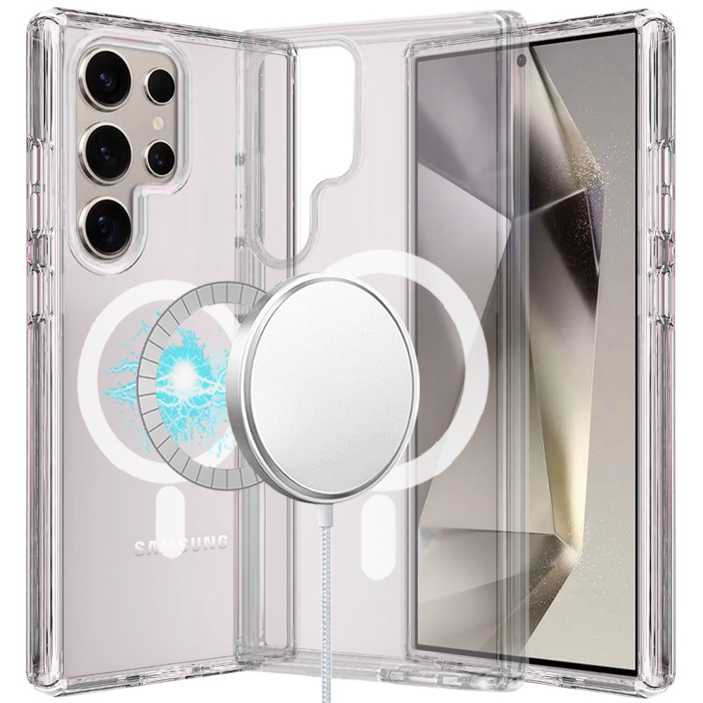 Für Samsung Galaxy S25 Ultra MagSafe Kompatibel Klar Gummi Hybrid Case Hülle - Bild 13 von 47