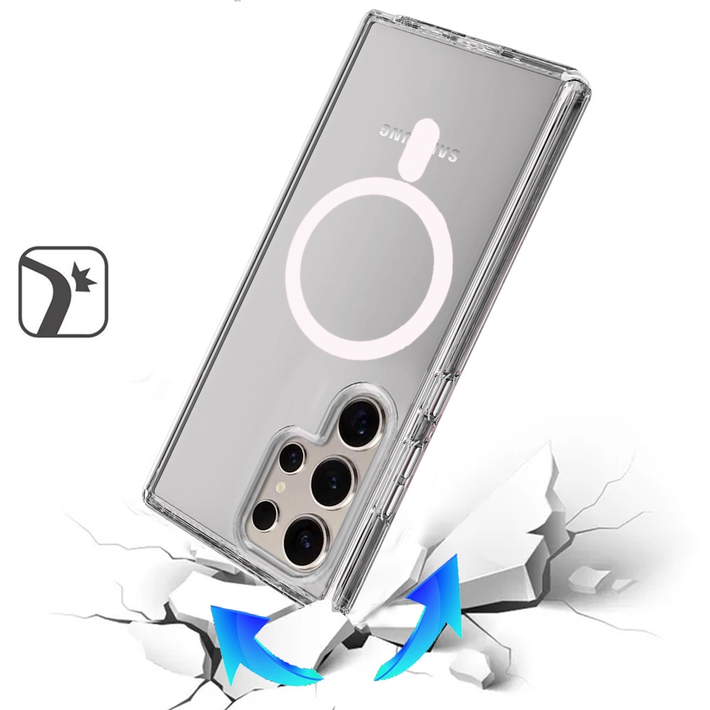 Für Samsung Galaxy S25 Ultra MagSafe Kompatibel Klar Gummi Hybrid Case Hülle - Bild 38 von 47