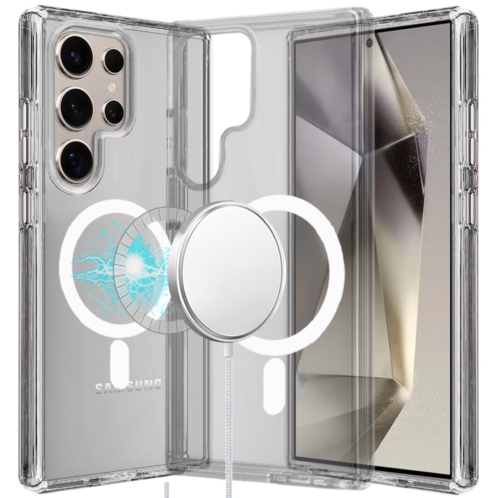 Für Samsung Galaxy S25 Ultra MagSafe Kompatibel Klar Gummi Hybrid Case Hülle - Bild 37 von 47