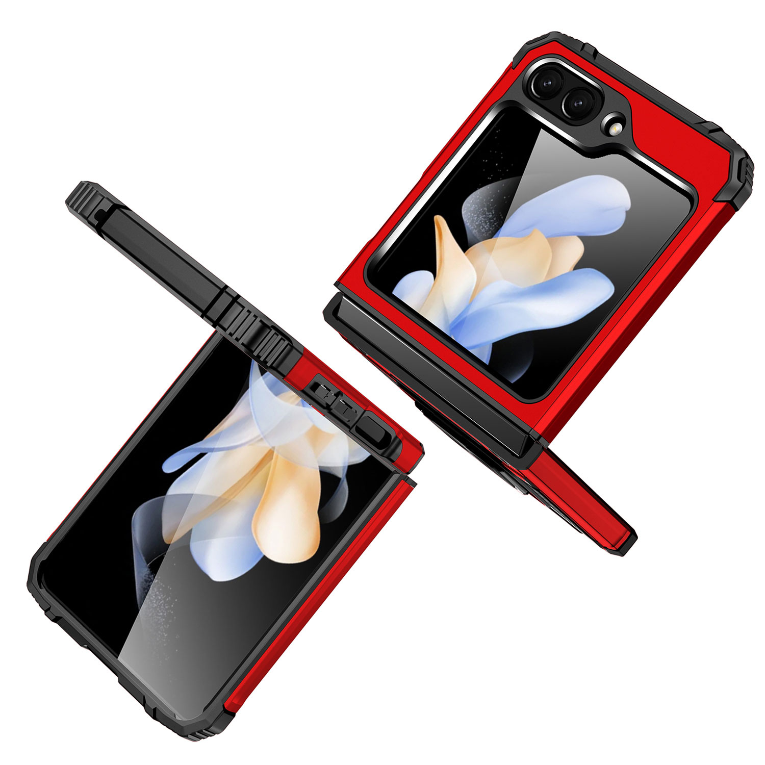 For Samsung Galaxy Z Flip 6 Armor TPU PC Hybrid Ring Holder Kickstand Case Cover - Picture 25 of 42
