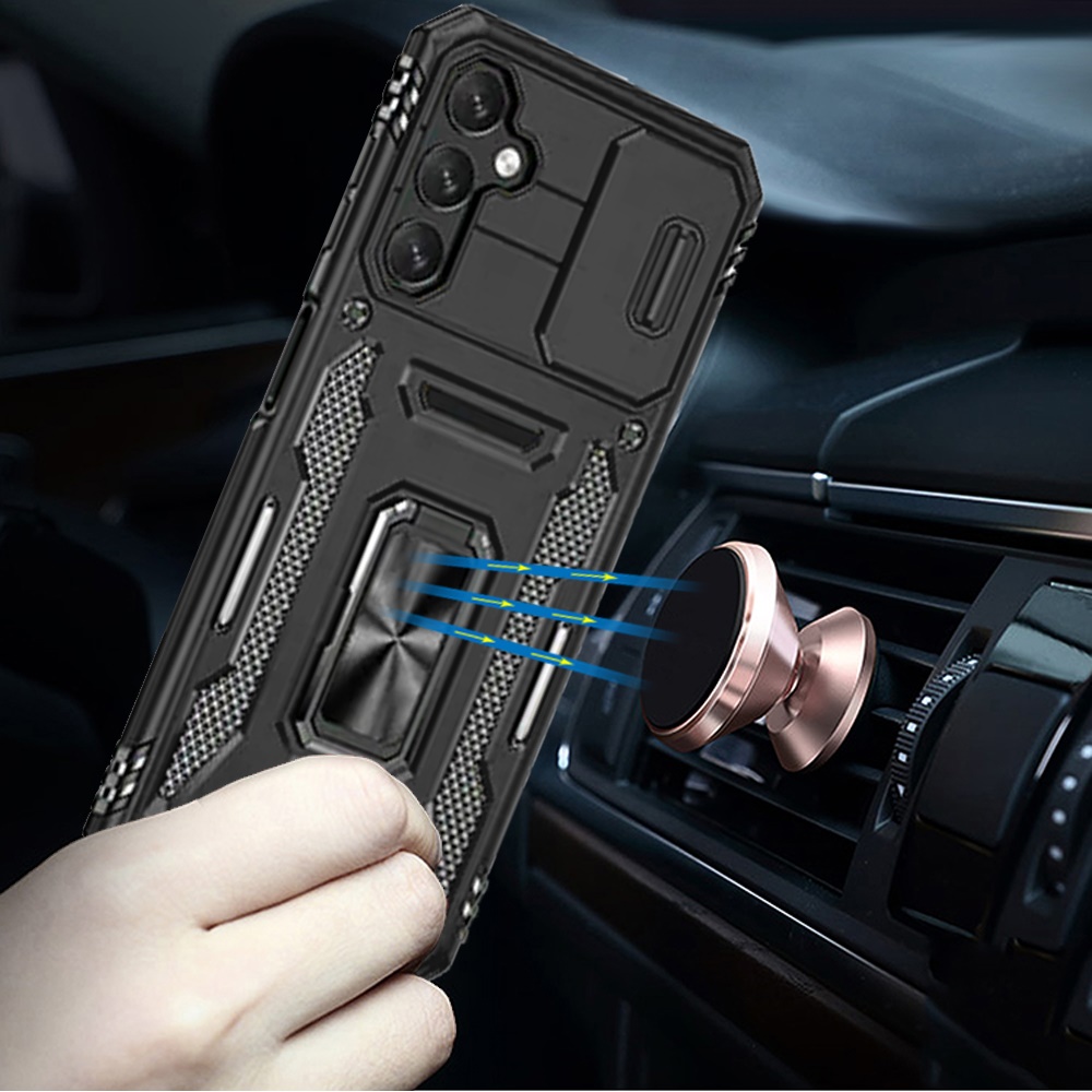 For Samsung Galaxy Z Fold 5 Hybrid Hard Ring Stand & Camera Window Case Cover - Picture 13 of 25
