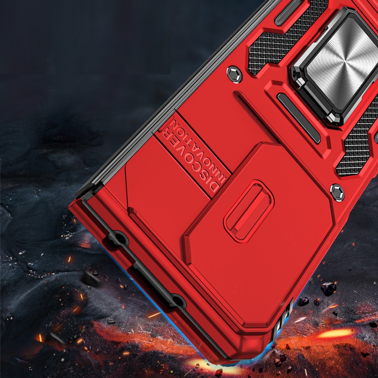 For Samsung Galaxy Z Fold 5 Hybrid Hard Ring Stand & Camera Window Case Cover - Picture 17 of 25