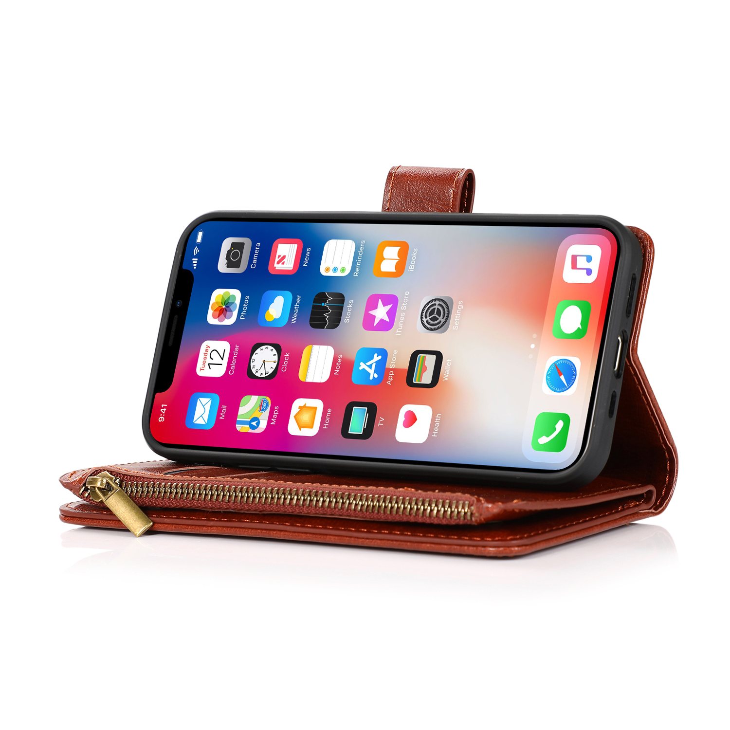 For Google Pixel 8 5G Leather Zipper Wallet 9 Cards ID Pocket Clutch Case Cover - Picture 22 of 48