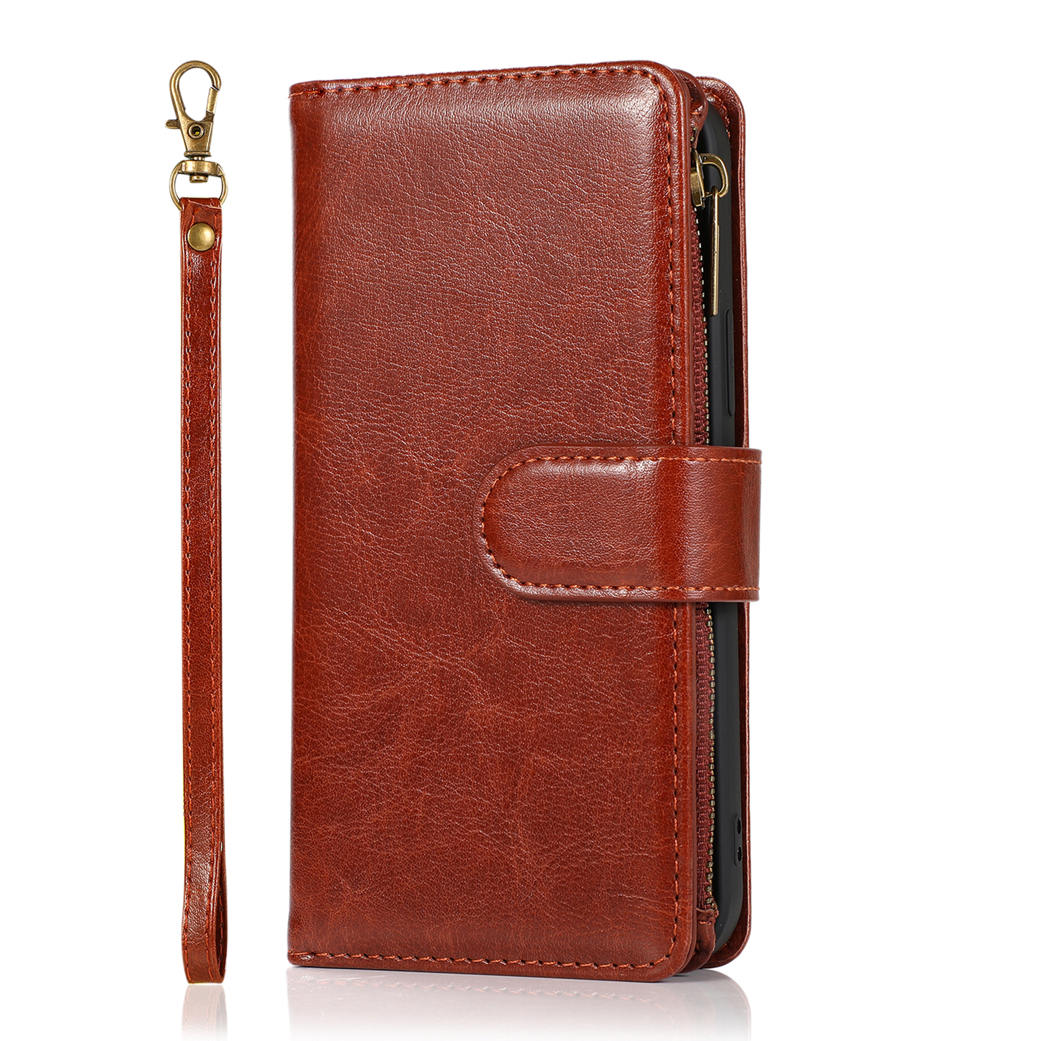 For Google Pixel 8 5G Leather Zipper Wallet 9 Cards ID Pocket Clutch Case Cover - Picture 20 of 48