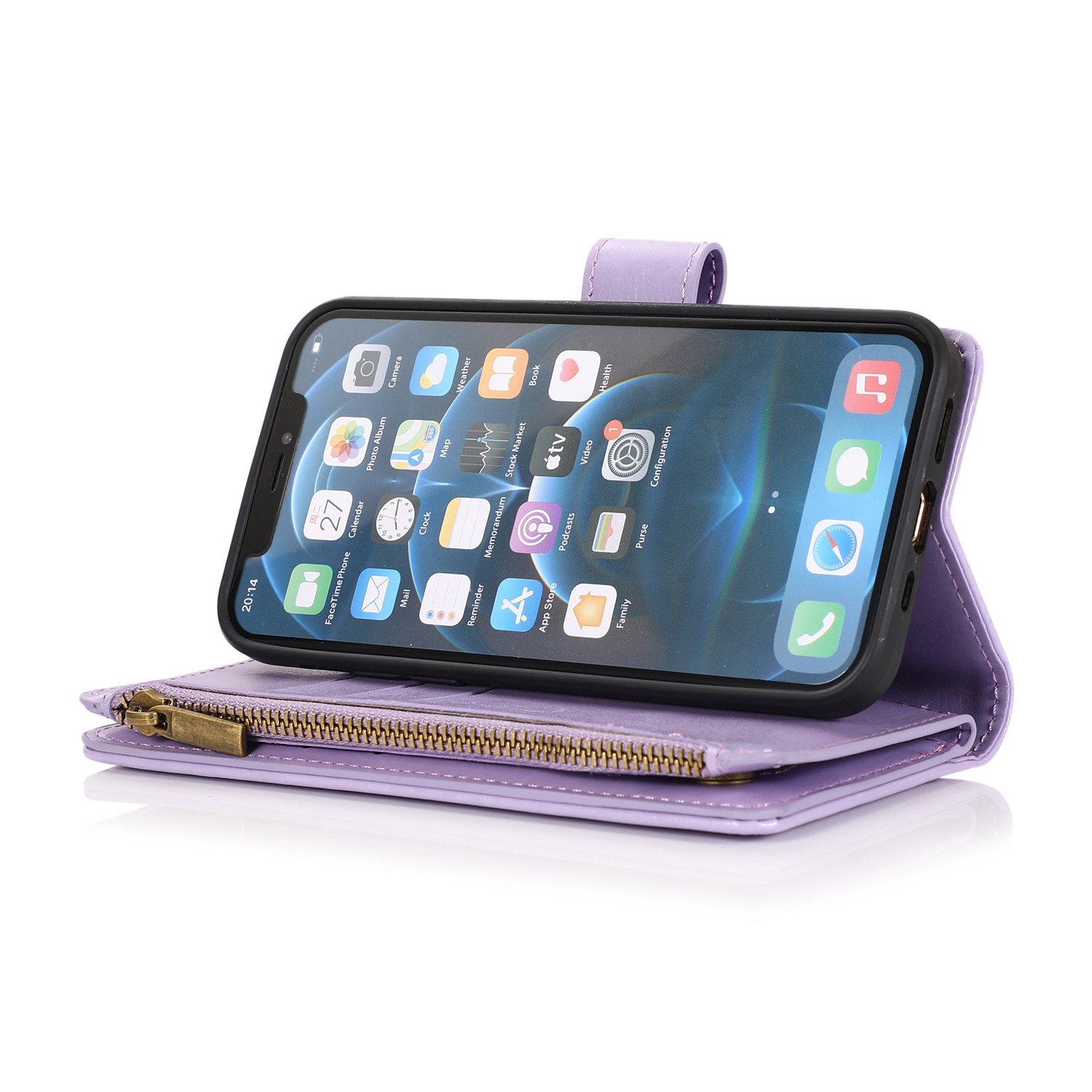 For Google Pixel 8 5G Leather Zipper Wallet 9 Cards ID Pocket Clutch Case Cover - Picture 30 of 48