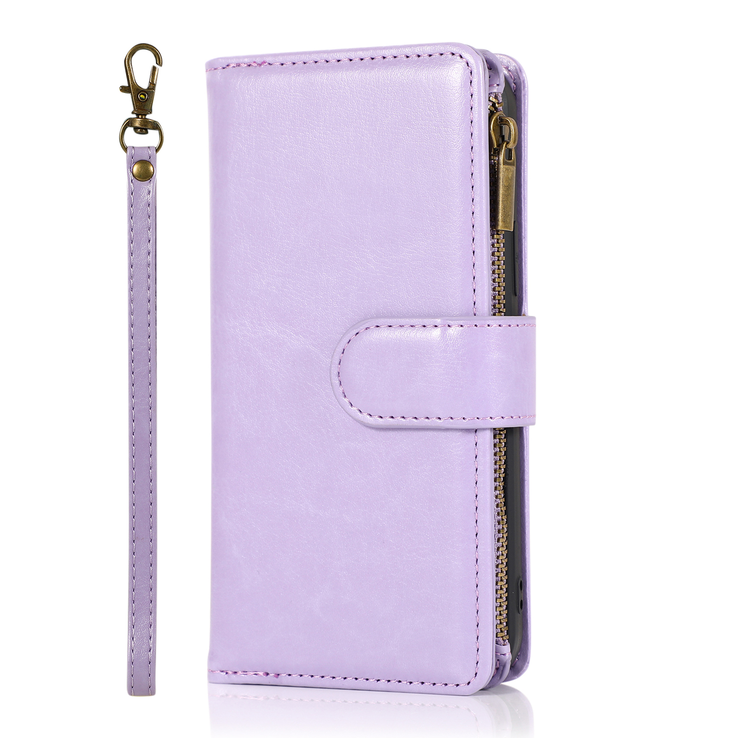For Google Pixel 8 5G Leather Zipper Wallet 9 Cards ID Pocket Clutch Case Cover - Picture 28 of 48