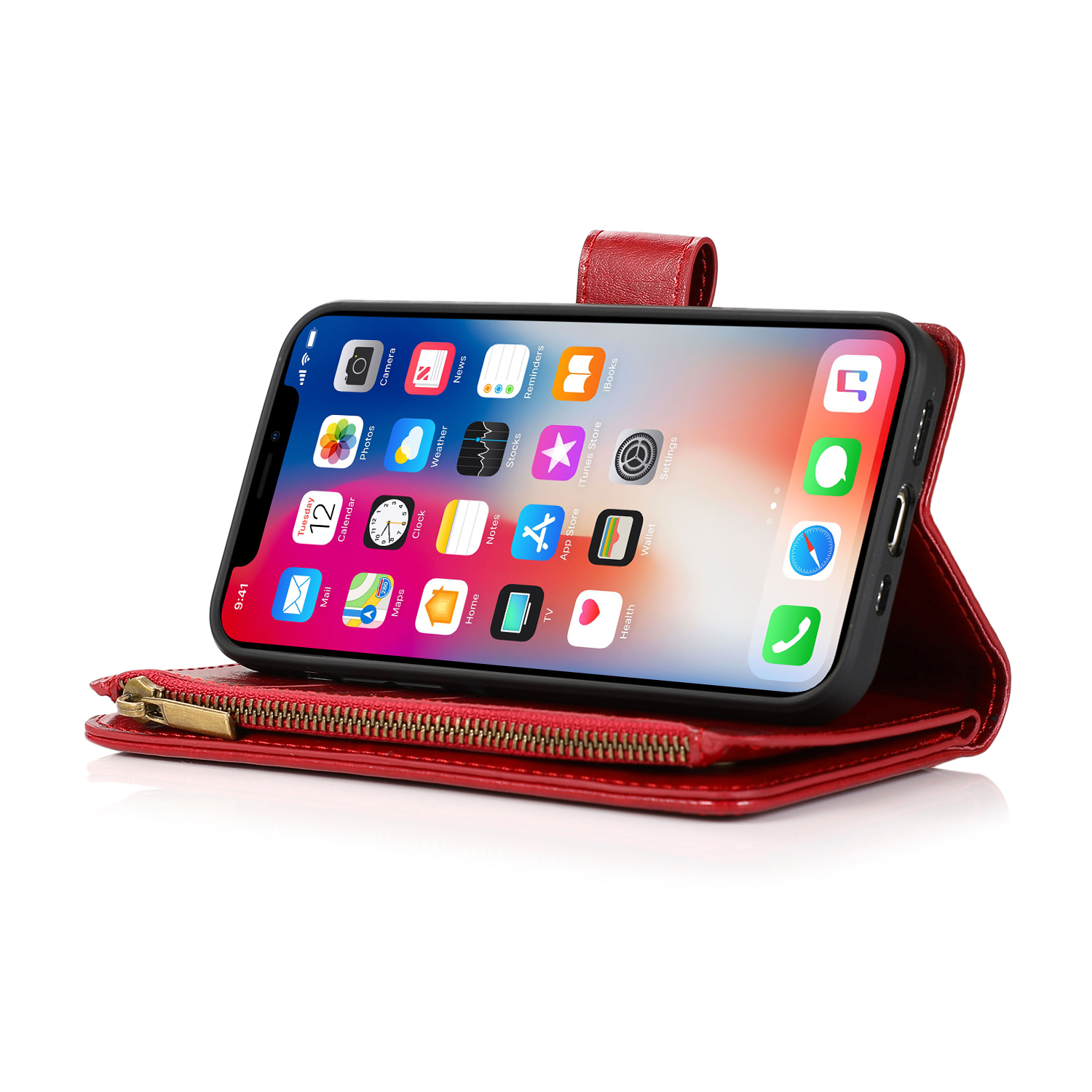 For Google Pixel 8 5G Leather Zipper Wallet 9 Cards ID Pocket Clutch Case Cover - Picture 38 of 48