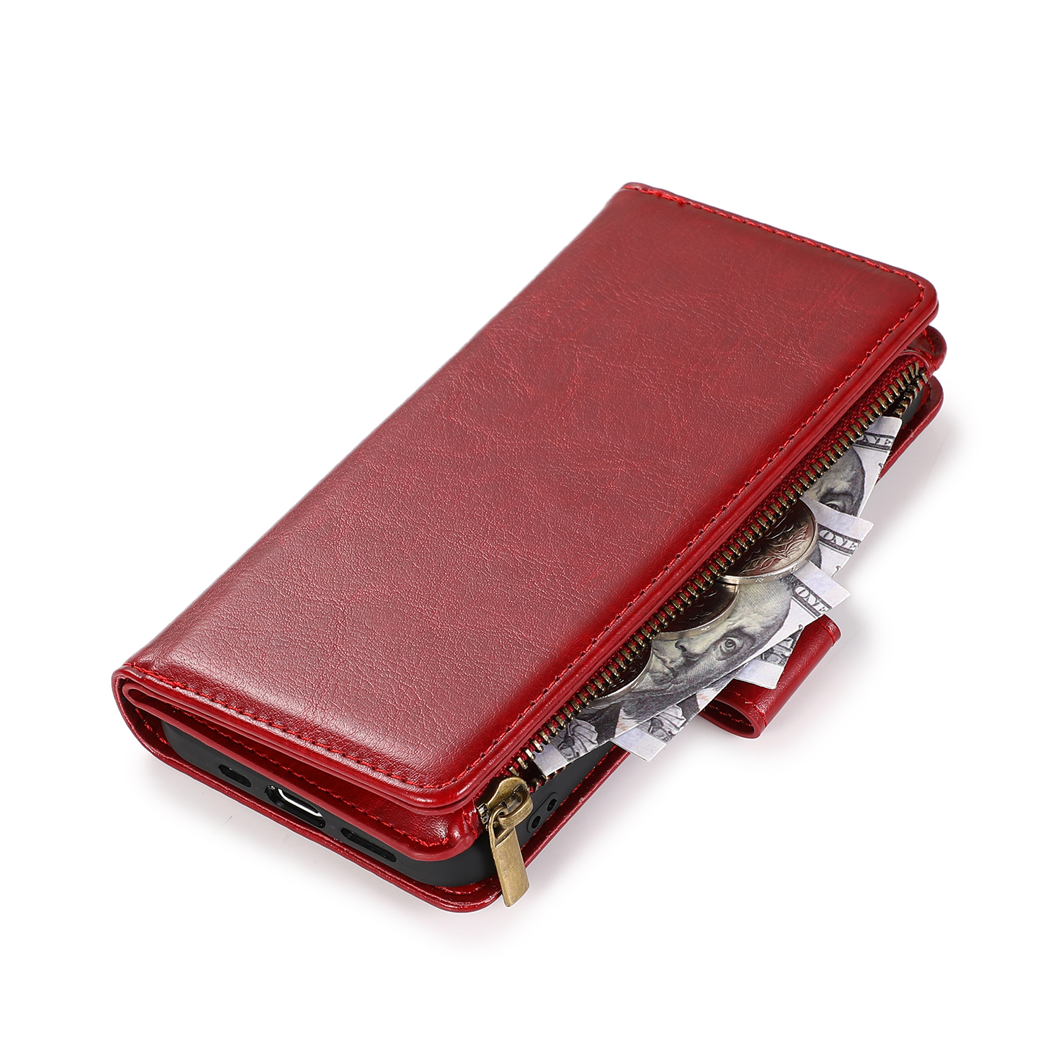 For Google Pixel 8 5G Leather Zipper Wallet 9 Cards ID Pocket Clutch Case Cover - Picture 37 of 48