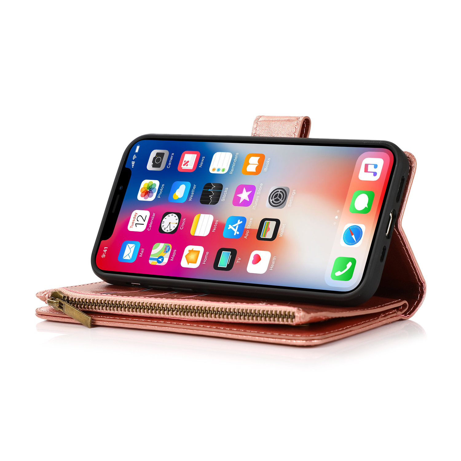 For Google Pixel 8 5G Leather Zipper Wallet 9 Cards ID Pocket Clutch Case Cover - Picture 46 of 48