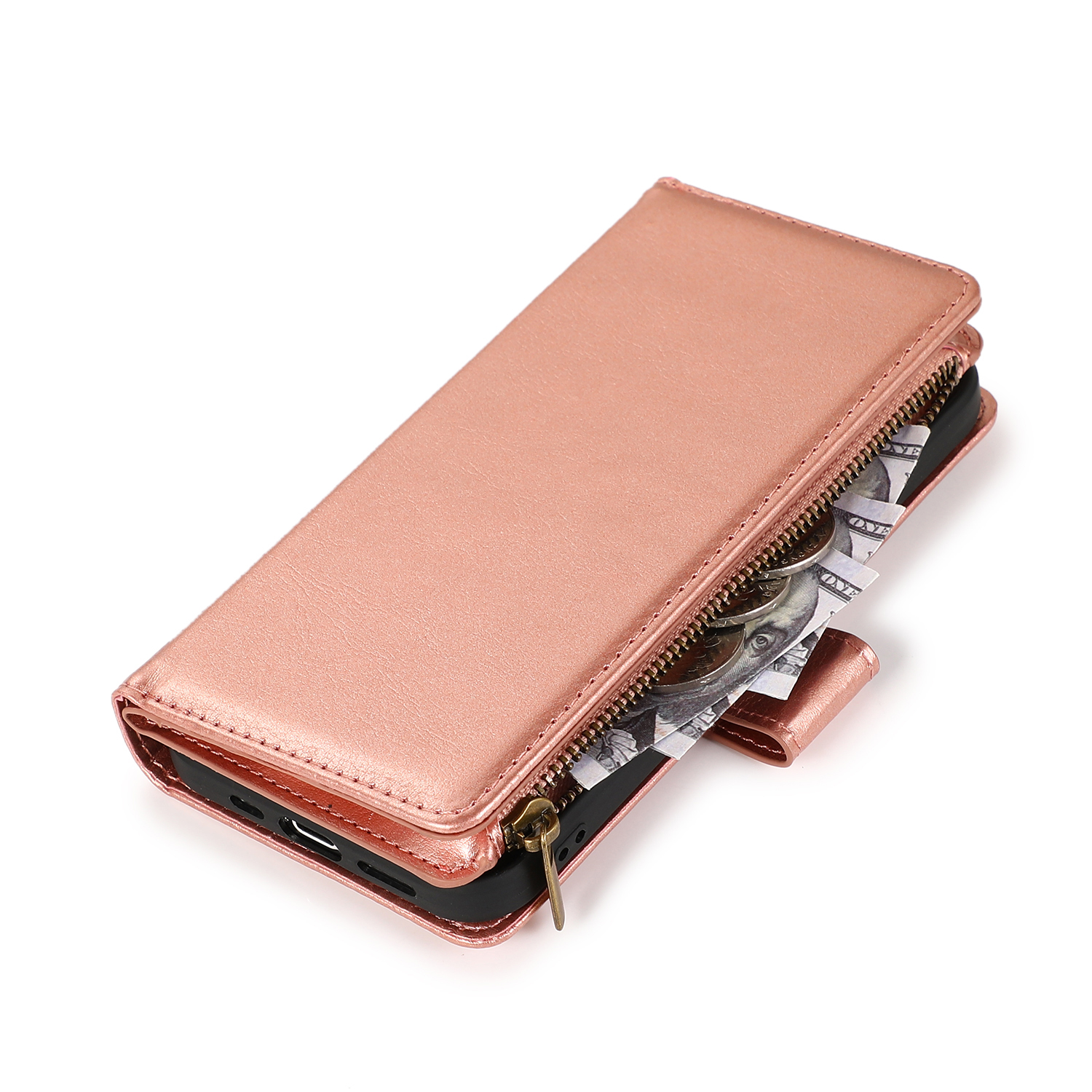 For Google Pixel 8 5G Leather Zipper Wallet 9 Cards ID Pocket Clutch Case Cover - Picture 45 of 48