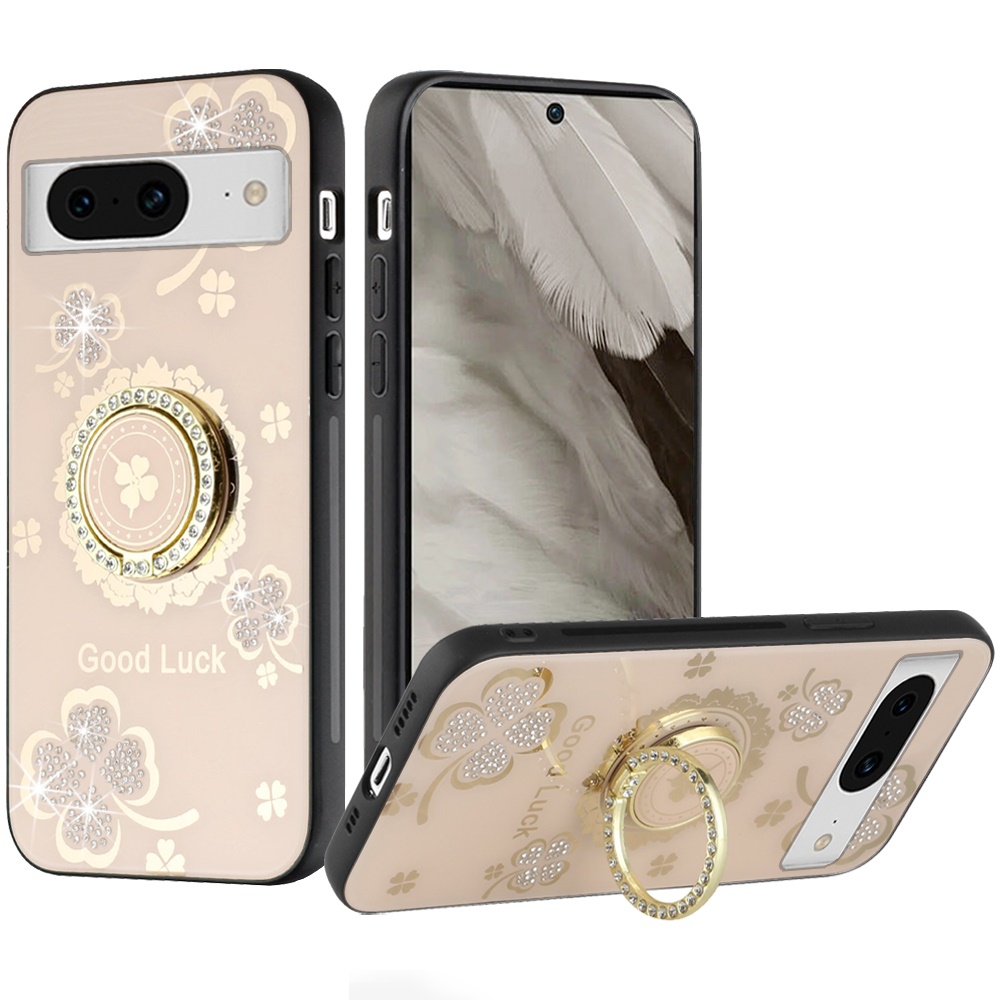 For Google Pixel 8 Diamond 3D Bling Sparkly Glitter Hybrid Ring Stand Case Cover - Picture 12 of 50