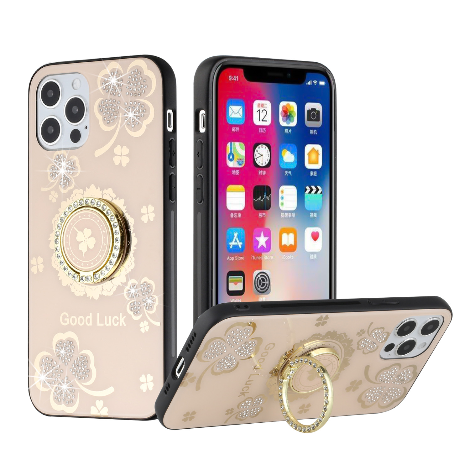 For Google Pixel 8 Diamond 3D Bling Sparkly Glitter Hybrid Ring Stand Case Cover - Picture 14 of 50