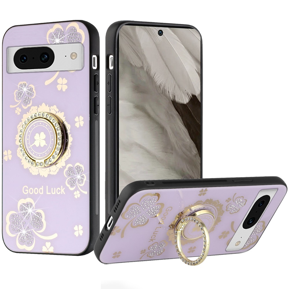 For Google Pixel 8 Diamond 3D Bling Sparkly Glitter Hybrid Ring Stand Case Cover - Picture 20 of 50