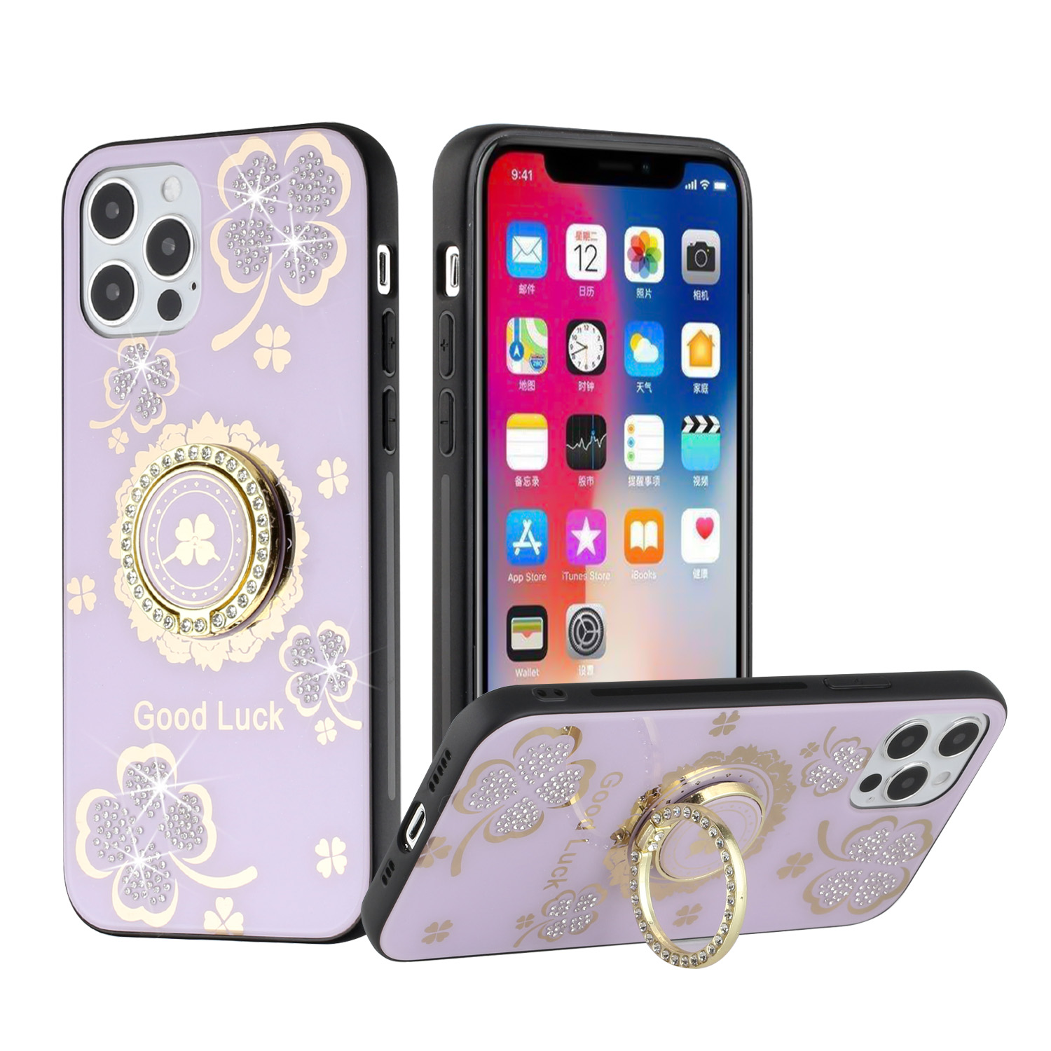 For Google Pixel 8 Diamond 3D Bling Sparkly Glitter Hybrid Ring Stand Case Cover - Picture 22 of 50