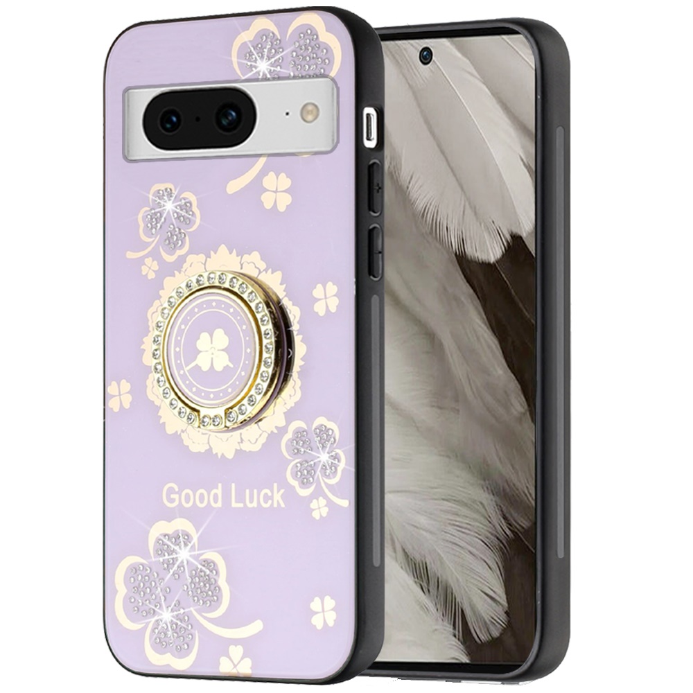 For Google Pixel 8 Diamond 3D Bling Sparkly Glitter Hybrid Ring Stand Case Cover - Picture 19 of 50