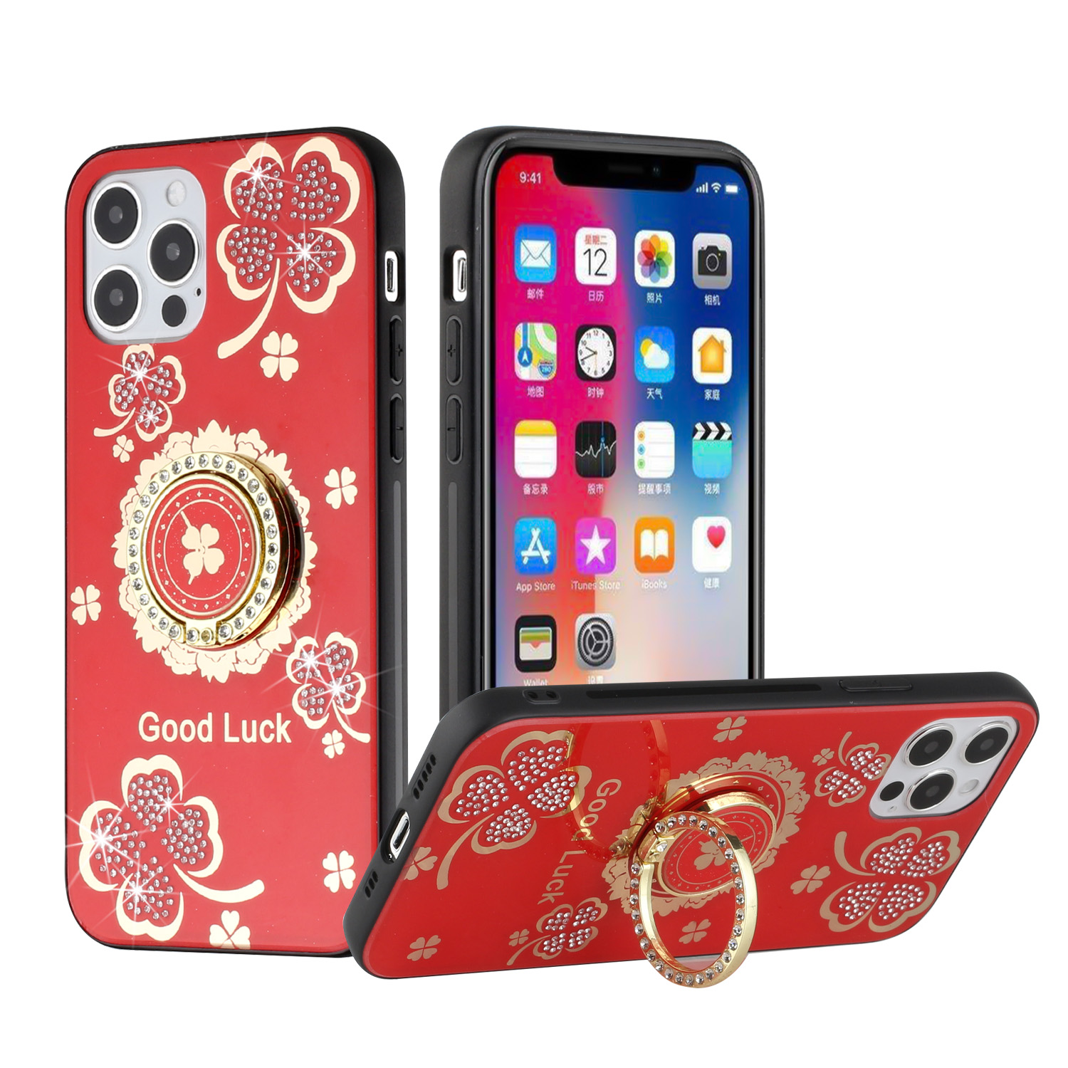 For Google Pixel 8 Diamond 3D Bling Sparkly Glitter Hybrid Ring Stand Case Cover - Picture 30 of 50