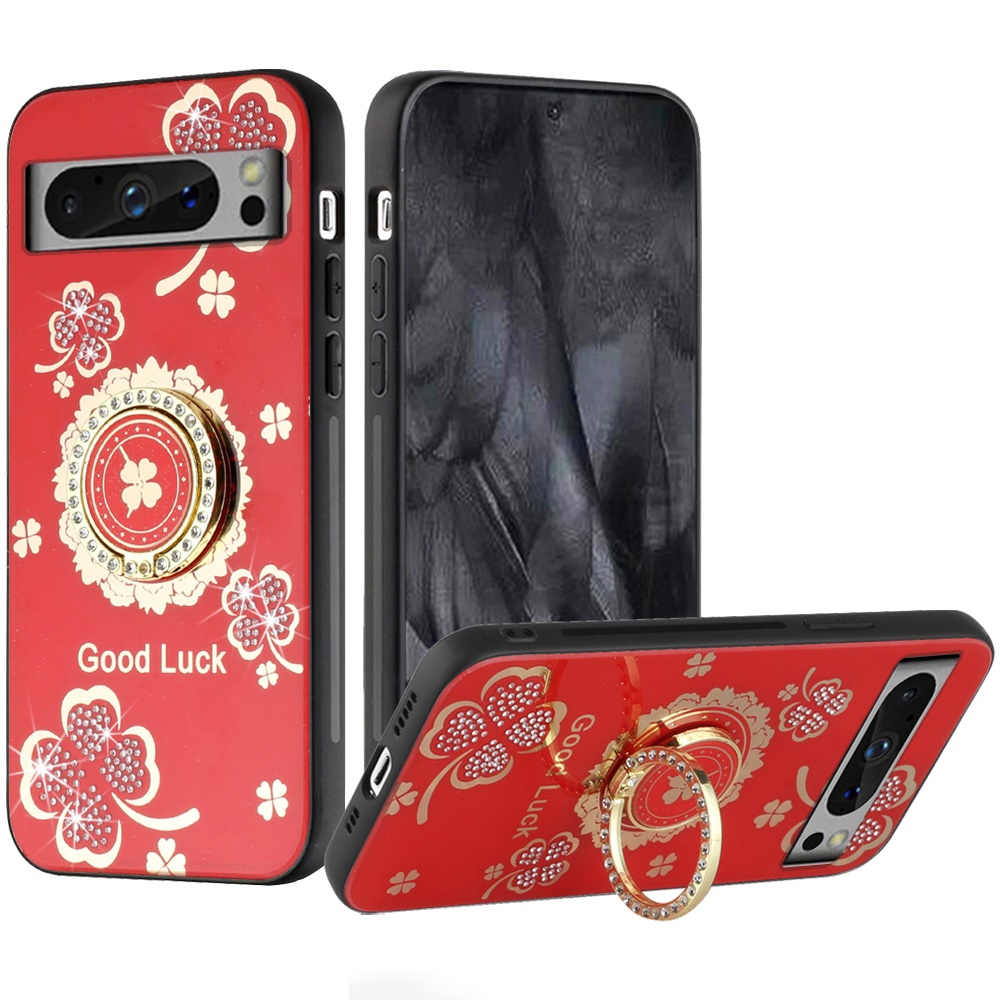 For Google Pixel 8 Diamond 3D Bling Sparkly Glitter Hybrid Ring Stand Case Cover - Picture 28 of 50