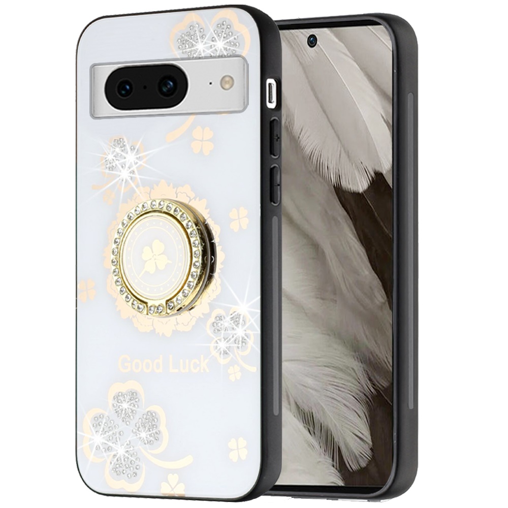 For Google Pixel 8 Diamond 3D Bling Sparkly Glitter Hybrid Ring Stand Case Cover - Picture 43 of 50